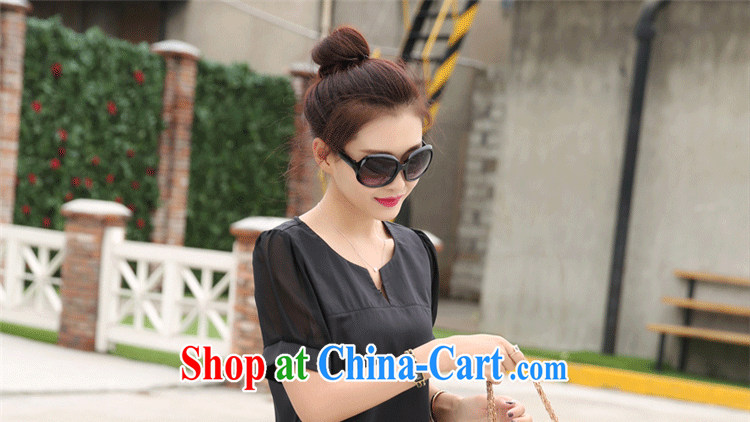 Warm beauty summer 2015 new dresses thick mm maximum code female Korean video thin cotton the dresses women 6673 black XXL pictures, price, brand platters! Elections are good character, the national distribution, so why buy now enjoy more preferential! Health