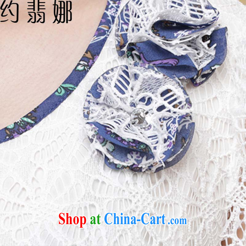 About Patek Philippe, summer 2015 new Snow-woven stamp skirt style women's clothing graphics thin large leave of two piece floral dress D 8058 blue flower XXXXL, about the incidents, and shopping on the Internet