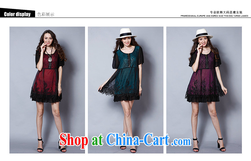 Connie's dream summer 2015 New Europe, larger female and FAT and FAT sister aura embroidery short-sleeve cultivating snow woven dresses J 0002 purple XXXL pictures, price, brand platters! Elections are good character, the national distribution, so why buy now enjoy more preferential! Health