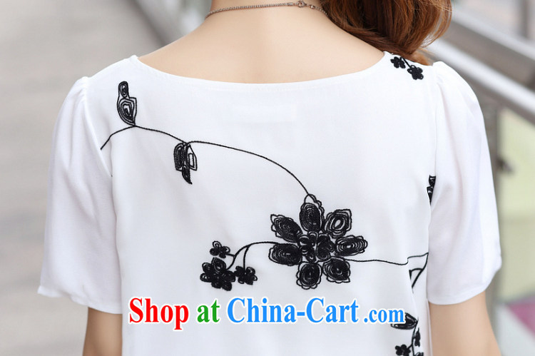 The HI Princess larger women mm thick Summer Snow woven shirts thick sister loose long shirt short-sleeved shirt T white XXXXL larger picture, price, brand platters! Elections are good character, the national distribution, so why buy now enjoy more preferential! Health