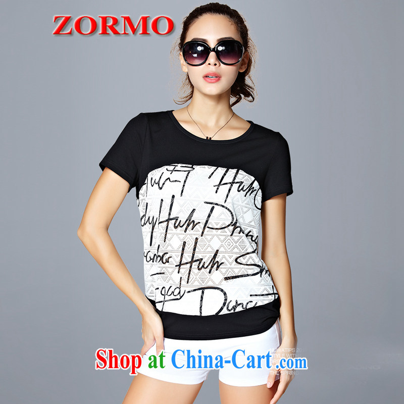 The ZORMO Code women summer is the XL T shirts girls thick mm leisure short-sleeved Western van T-shirt picture color 4 XL