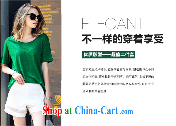 Under the 2015 summer NEW GRAPHICS thin thick mm larger female stylish short-sleeve and indeed increase shorts sportswear girls green XXL pictures, price, brand platters! Elections are good character, the national distribution, so why buy now enjoy more preferential! Health