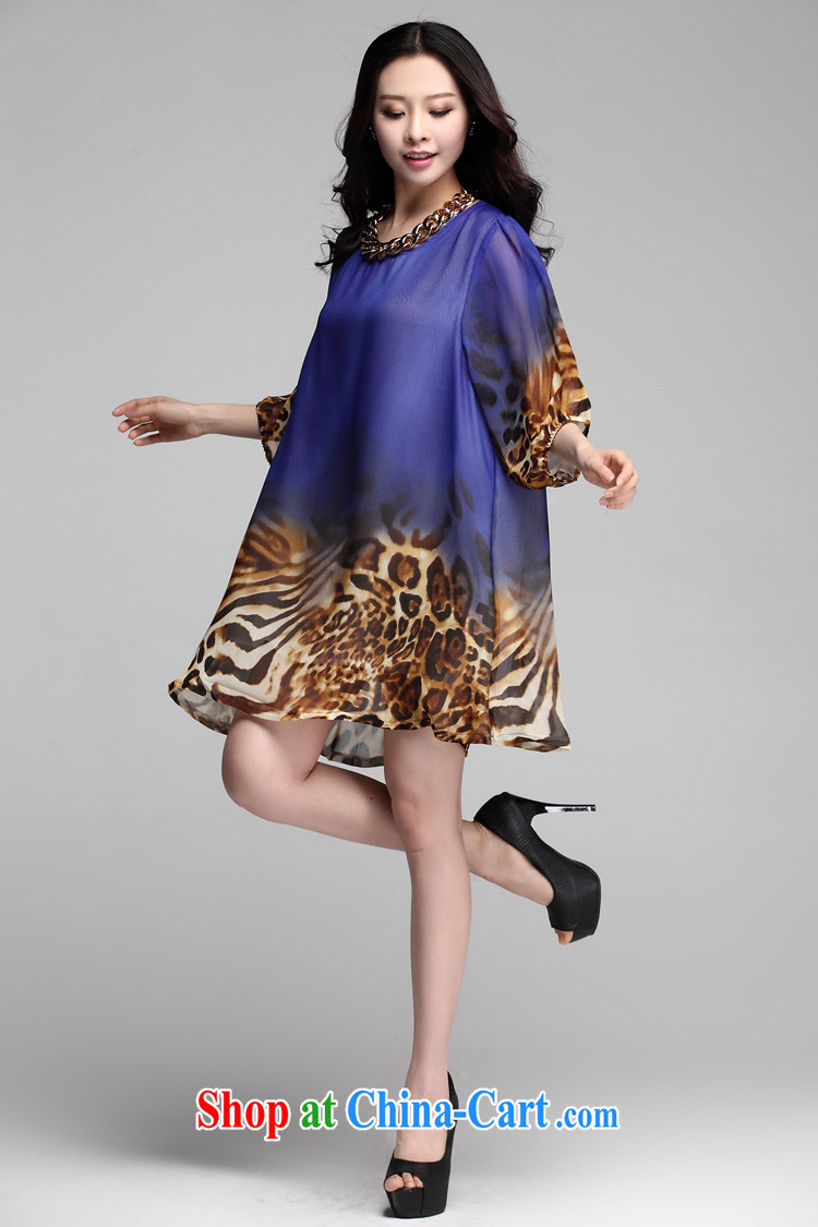 tea wafted Yu 2015 summer new women 5 sub-lantern sleeve loose Leopard snow woven large code dress 72,001 Leopard mint green XXXL pictures, price, brand platters! Elections are good character, the national distribution, so why buy now enjoy more preferential! Health