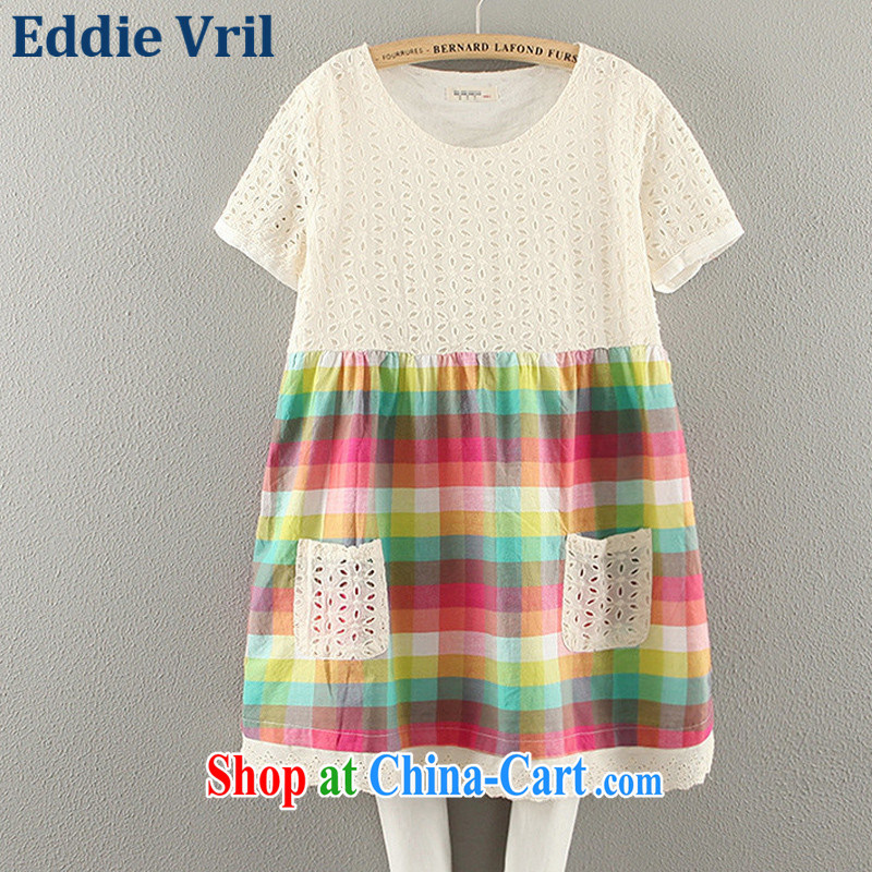 The EddieVril Code women summer 2015 new Korean stitching small fresh cotton dress pregnant women home shirt dress 3454 picture color code