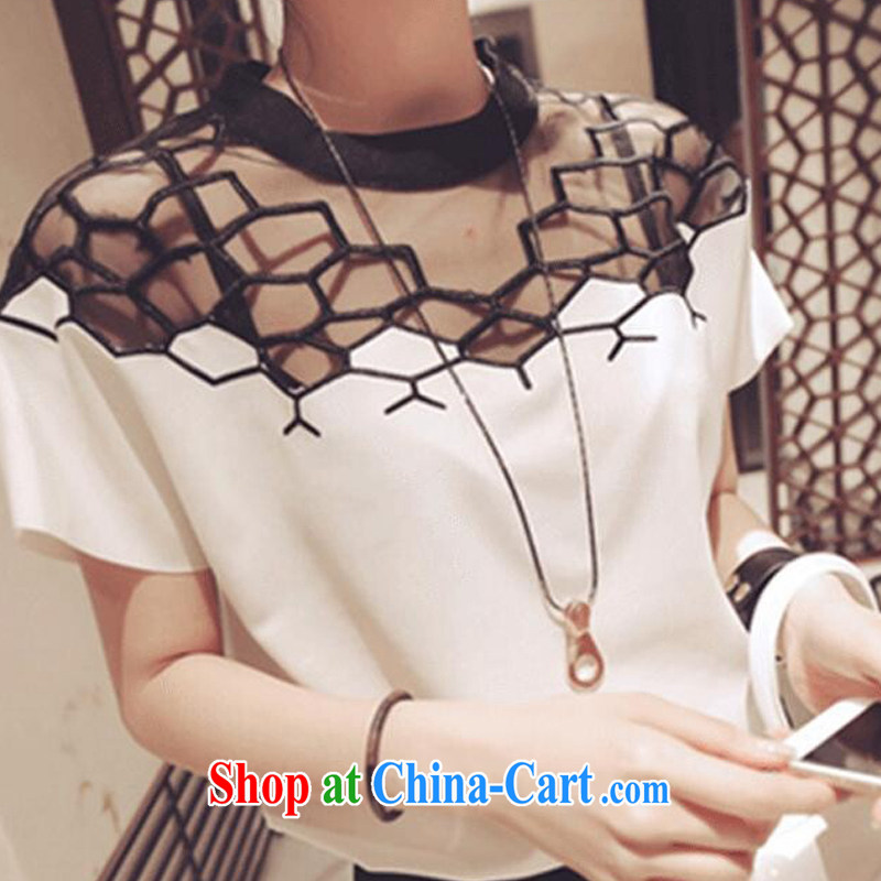 Energy-chul and indeed increase, snow-woven shirts thick mm summer thick sister female fat woman short-sleeved shirt T clothes on white XXL, energy-chul (MOZHE), shopping on the Internet