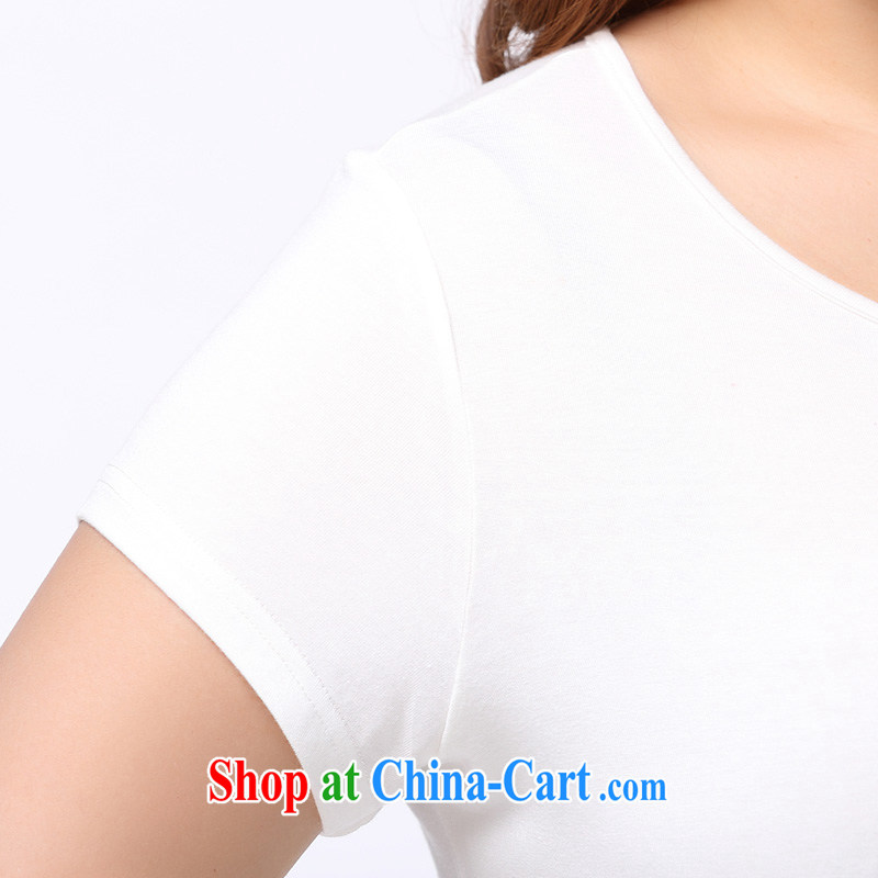 The Erez mark on the MM code female summer new short-sleeved shirt T Korea and indeed increase graphics thin-neck T-shirt 1155 white XXXL (recommended chest of 126 cm), the Erez. mark (OLAZY . MARK), online shopping