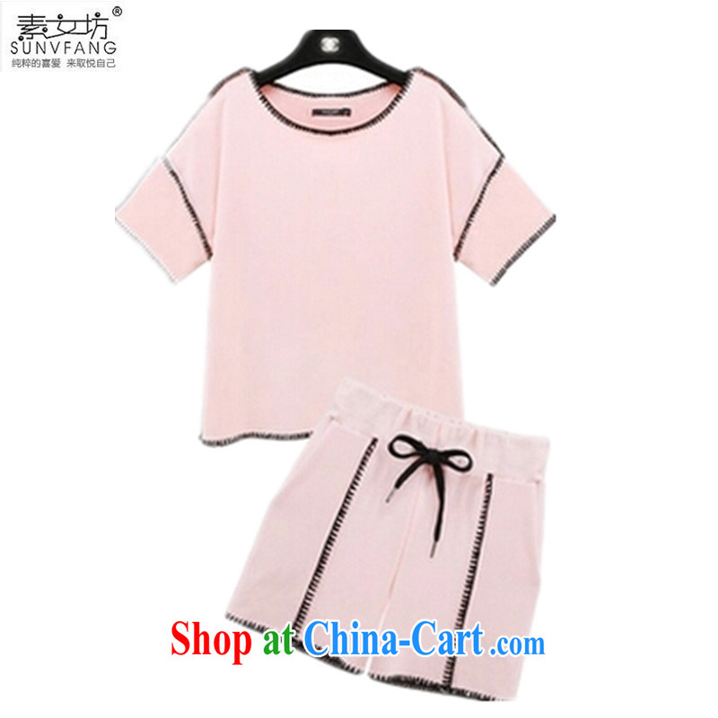 Pixel girl workshop summer 2015 stylish relaxed casual atmosphere and indeed increase 200 Jack thick MM sweater girls sports & Leisure shorts package Women 5567 pink 5 XL recommendations 175 - 215 jack, of women Workshop (SUNVFANG), online shopping
