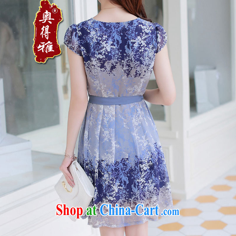 A 2015, spring and summer new short-sleeved MOM load the code stamp floral snow woven dresses picture color 4 XL, Louis a, Jacob (LOUIS . AODEYA), shopping on the Internet
