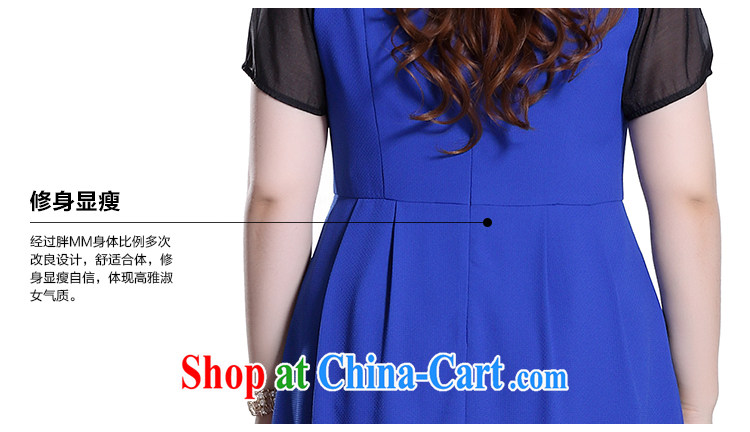 Slim LI Sau 2015 summer new, larger female European root yarn stitching three-dimensional crop lace adorned with graphics thin romantic A skirt swing dress Q 7581 color blue 4XL pictures, price, brand platters! Elections are good character, the national distribution, so why buy now enjoy more preferential! Health