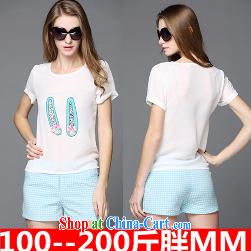 Oh, the 2015 is indeed the XL female Jack mm thick summer Korean video thin short-sleeved T-shirt thick sister shorts package picture color XXXXL