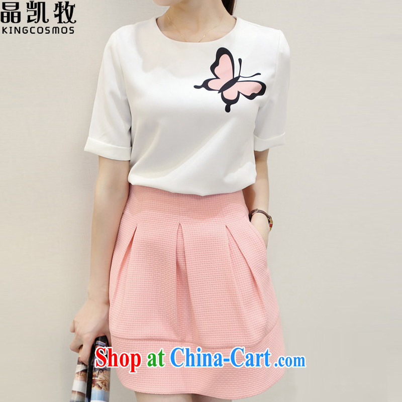 Crystal Kay's Korean dresses stamp style beauty A Field skirt Kit LP 015 pink XXL - Pre-sales do not take