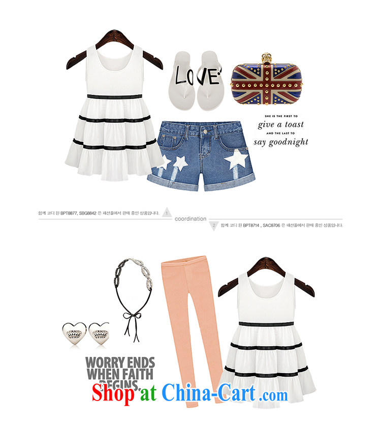 1000 fruit 2015 summer Korean version the code dress loose video thin sleeveless baby dress thick MM and indeed intensify vest streaks wrinkled dresses 232 white 5 XL pictures, price, brand platters! Elections are good character, the national distribution, so why buy now enjoy more preferential! Health