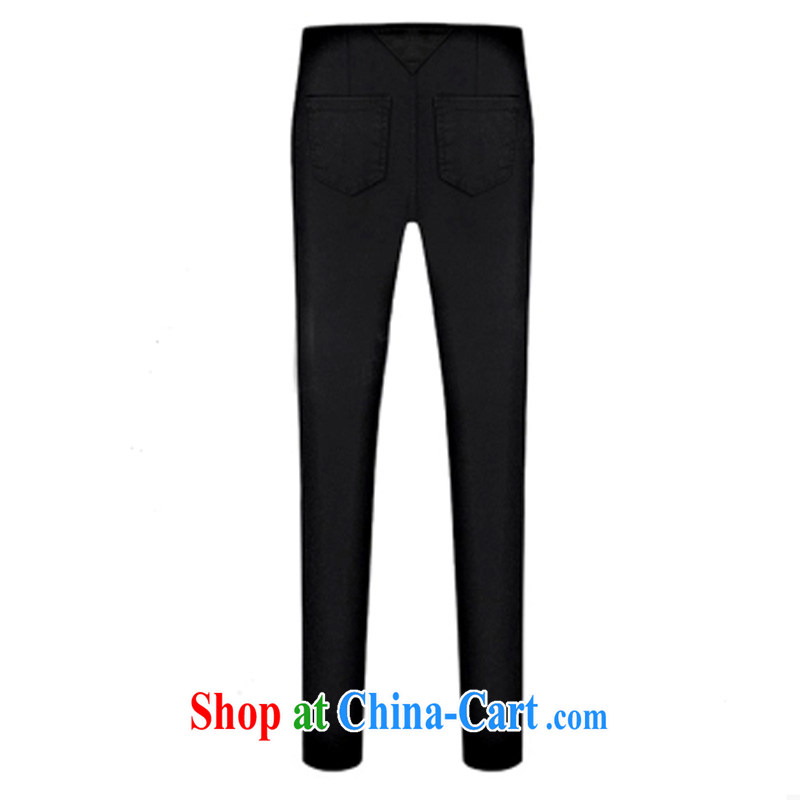 Diane of 2015 vines into larger thick MM, through Dual zip beauty graphics thin stretch the code castor pants pencil pants female Houston black XXXXL, Diane of Mephidross (DAISUMAN), online shopping