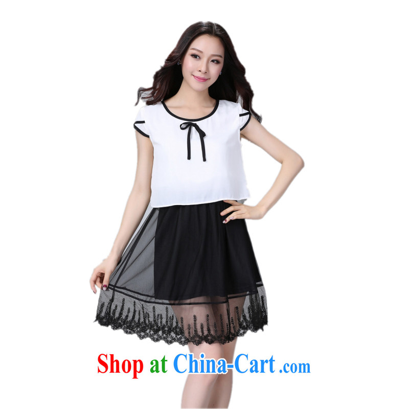 The package-summer 2015 New Style Fashion sexy thick mm summer is the XL dresses snow woven leave of two in cultivating graphics thin thick sister white XXXXL, land is still the garment, shopping on the Internet