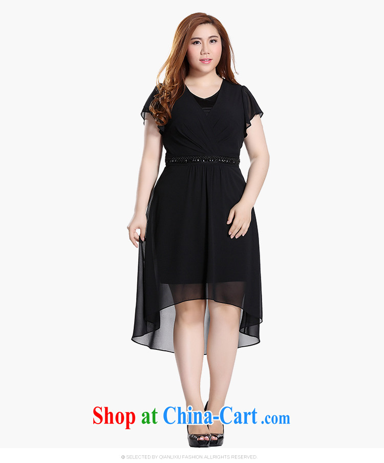 Slim LI Sau 2015 summer new, larger female elegant small Dress does not rule small dress dresses Q 7829 black 3 XL pictures, price, brand platters! Elections are good character, the national distribution, so why buy now enjoy more preferential! Health