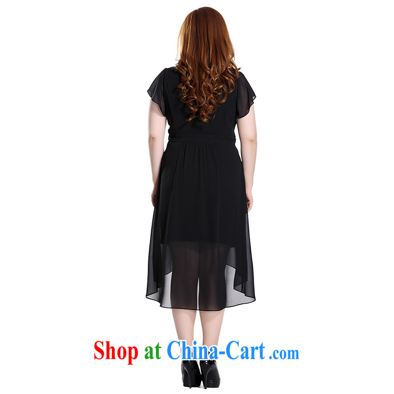 Slim LI Sau 2015 summer new, larger female elegant small Dress does not rule small dress dresses Q 7829 black 3 XL, slim Li-su, and shopping on the Internet