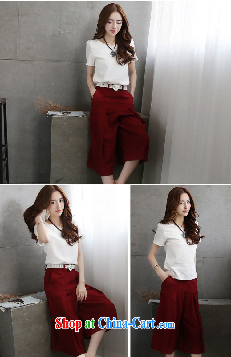 Dora, honey child 2015 summer new leisure cotton the wide legged pants pants T-shirt Kit two kits 30188955 wine red XXL pictures, price, brand platters! Elections are good character, the national distribution, so why buy now enjoy more preferential! Health