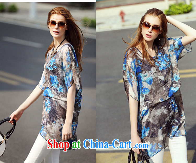 The ZORMO code female summer wear black and blue splashed ink stamp, long, XL snow woven shirts thick mm loose shirt picture color 4 XL pictures, price, brand platters! Elections are good character, the national distribution, so why buy now enjoy more preferential! Health