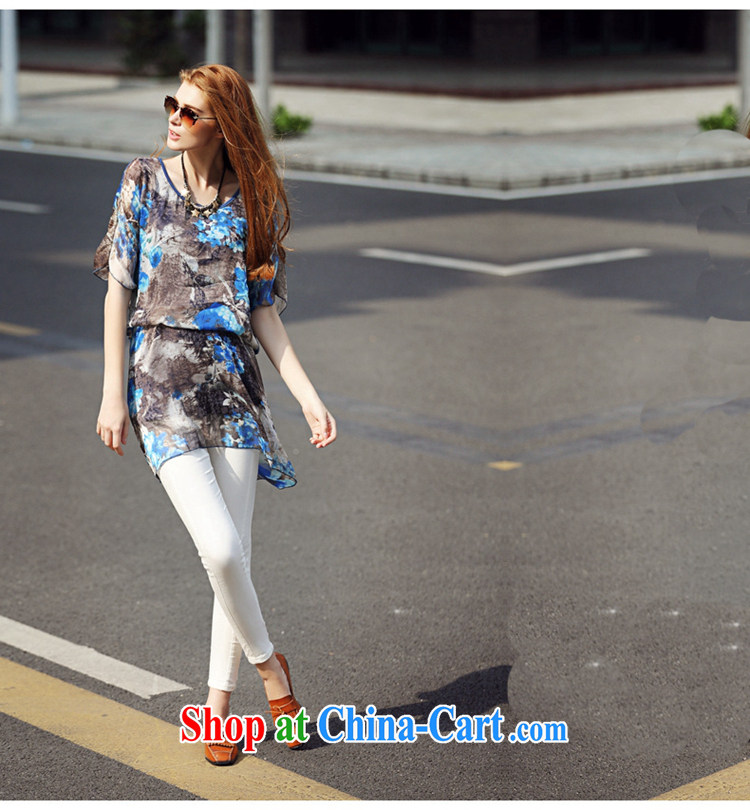 The ZORMO code female summer wear black and blue splashed ink stamp, long, XL snow woven shirts thick mm loose shirt picture color 4 XL pictures, price, brand platters! Elections are good character, the national distribution, so why buy now enjoy more preferential! Health