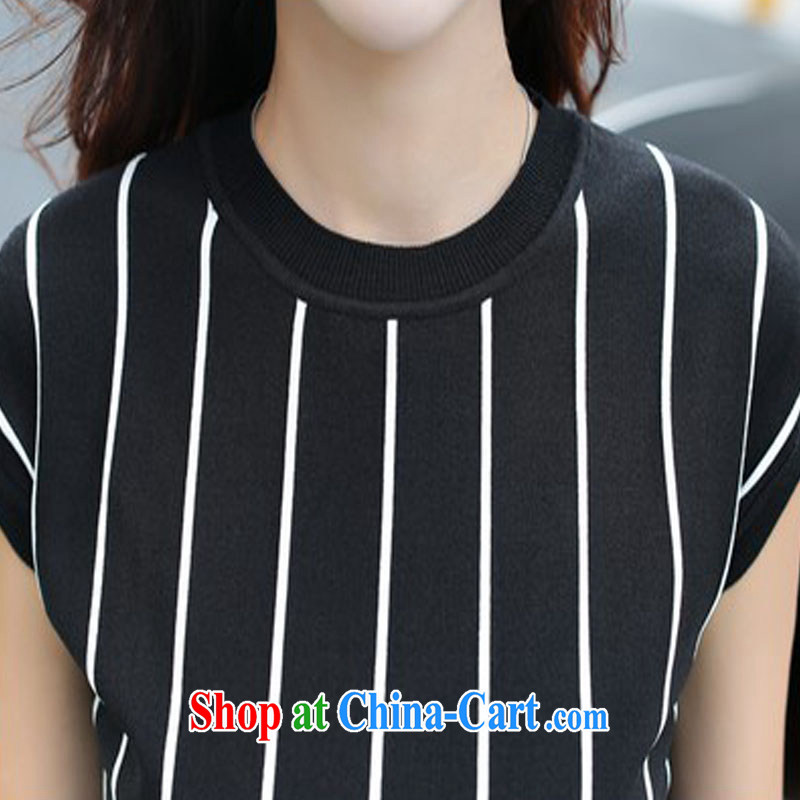 Mr Tang year maximum code female stylish package loose video thin summer new streaks round-collar T shirt + the forklift truck further body skirt T shirt + body skirt/1973 2 XL 135 - 145 jack, Tang, and shopping on the Internet