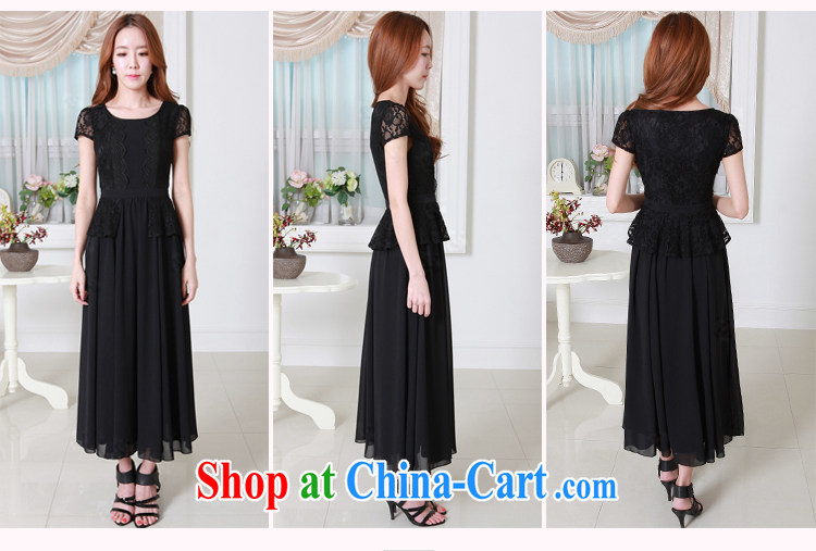 CONSTITUTION AND garment thick mm women's clothing Korean version 2015 New Beauty sweet graphics thin short-sleeved lace large snow-woven long skirt XL female decoration, Lady dress black 2 XL 130 - 145 Jack pictures, price, brand platters! Elections are good character, the national distribution, so why buy now enjoy more preferential! Health