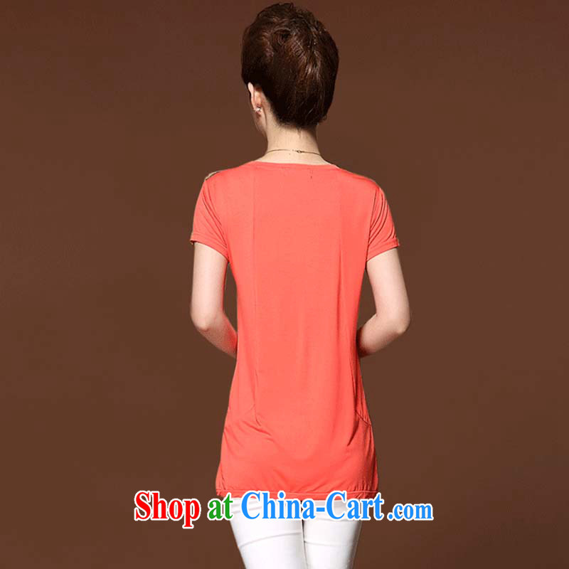 Vincent van Gogh, ballet 2015 summer new, larger female cotton stamp short-sleeved shirt T in cultivating long solid T-shirt women T-shirt orange XXXL, Van Gogh the buds (FANYILEI), and, on-line shopping