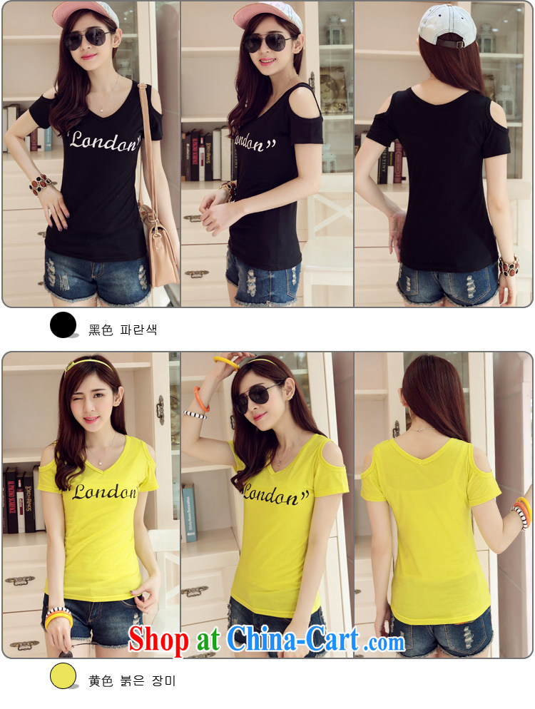 Elizabeth Quat poetry Qi 2015 summer New Beauty half sleeve stamp duty cotton leak shoulder V-neck hole personality short-sleeved shirt T red XXL pictures, price, brand platters! Elections are good character, the national distribution, so why buy now enjoy more preferential! Health