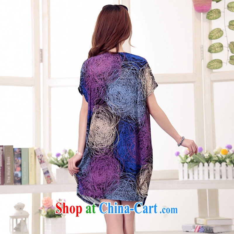LRWY graceful lines in stamp duty older summer short-sleeved dresses summer ultra loose the code graphics thin and fat and pregnant mothers serving the suit (the belt) code - for 100 jack - 200 catties MM, lian Ren wu yu, on-line shopping