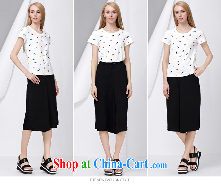 cheer for the 2015 code female thick MM summer new, relaxed wide leg trousers 7 pants 2820 black 2 XL pictures, price, brand platters! Elections are good character, the national distribution, so why buy now enjoy more preferential! Health