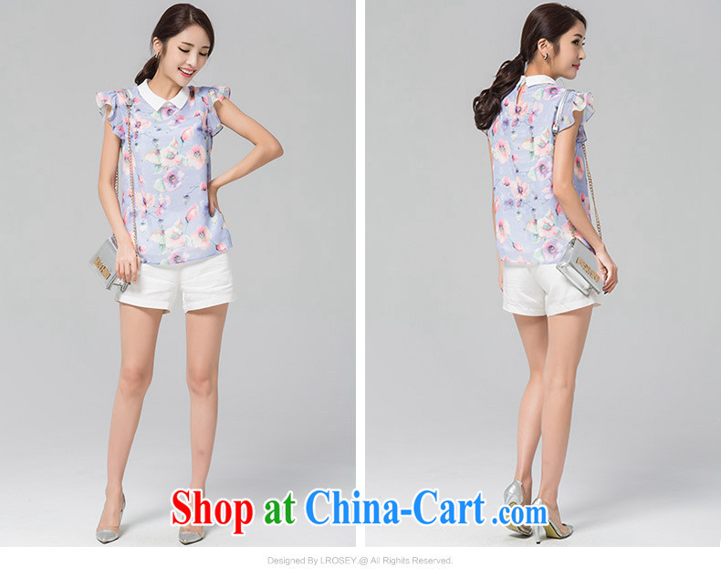 Blue Water increase, women with thick MM 2015 summer new sweet stamp flouncing cuff roll collar short-sleeved snow woven shirts suits the code 2 XL pictures, price, brand platters! Elections are good character, the national distribution, so why buy now enjoy more preferential! Health