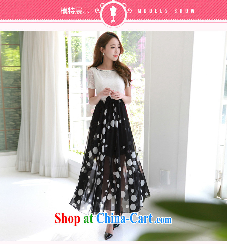 The package mail XL dresses 2015 new summer lace stitching snow woven wave point long skirt elegance commuter dresses mm thick skirt white 2XL approximately 135 - 150 Jack pictures, price, brand platters! Elections are good character, the national distribution, so why buy now enjoy more preferential! Health