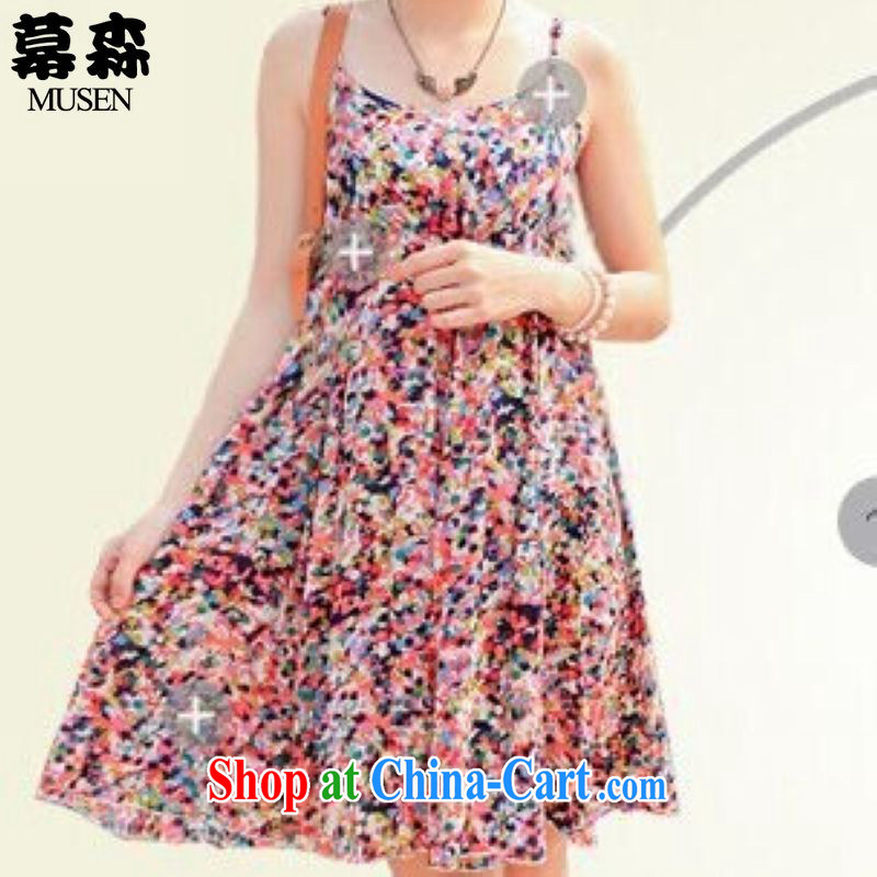 The sum 2015 Summer in Europe and the Code beach skirts and indeed intensify dress thick MM graphics thin fragile flower snow woven strap skirt 200 jack to wear picture color XXXXXL, sum, and on-line shopping