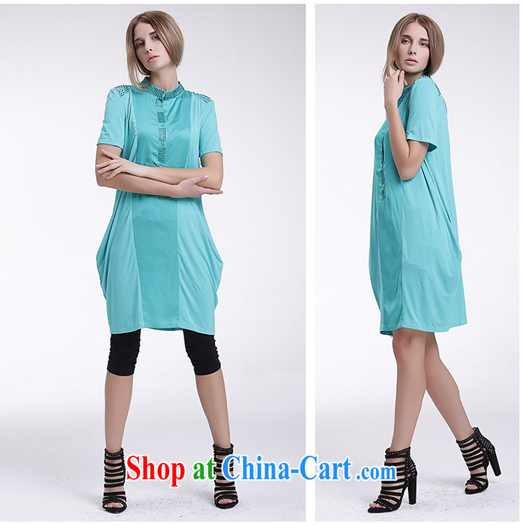 Race Contact Us 2015 summer new, larger ladies casual shirt skirt loose stamp short-sleeved Solid Color dress 651201103 blue 38 pictures, price, brand platters! Elections are good character, the national distribution, so why buy now enjoy more preferential! Health