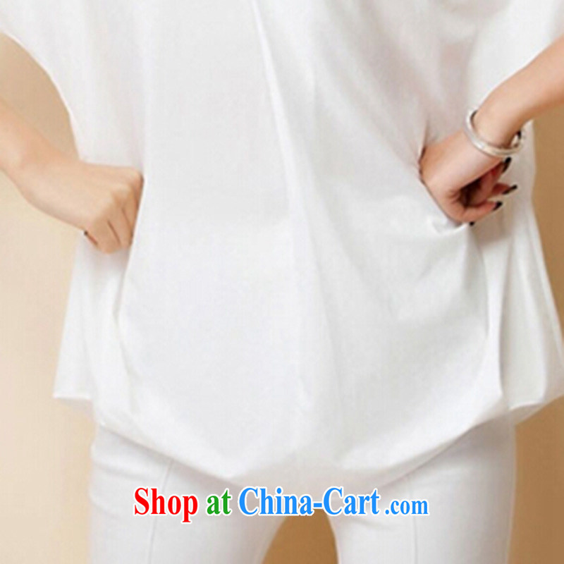 She concluded her card XL female summer 2015 new emphasis on MM T-shirt girl summer, snow cuff woven shirts white 4XL, Elizabeth Eve parties card (SHAWADIKA), online shopping