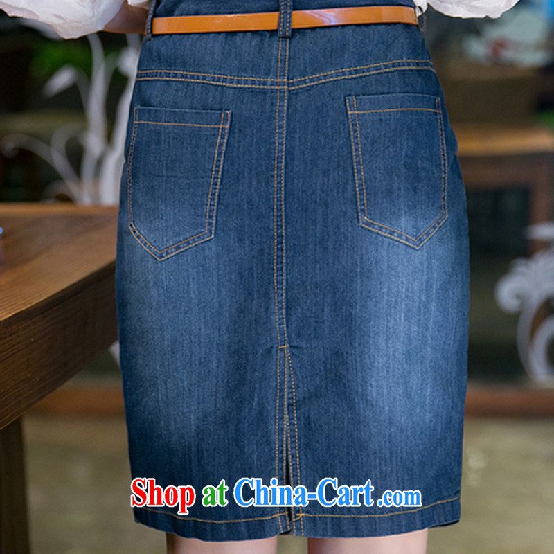 Cheuk-yan Zi spent the 2015 code denim dress short skirt dark blue the belt XXXXL, Cheuk-yan Zi spend, shopping on the Internet