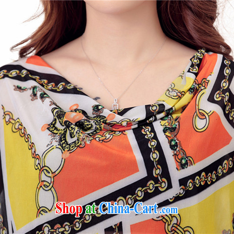 The LRWY code female summer new 2015 Korean mask poverty maternity dress mother load 35 - 55 stamp dresses KY 46 - 1 orange (the belt) code - for 100 jack - 200 catties MM, lian Ren wu yu, shopping on the Internet