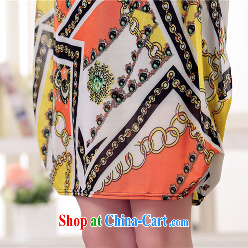 The LRWY code female summer new 2015 Korean mask poverty maternity dress mother load 35 - 55 stamp dresses KY 46 - 1 orange (the belt) code - for 100 jack - 200 catties MM, lian Ren wu yu, shopping on the Internet