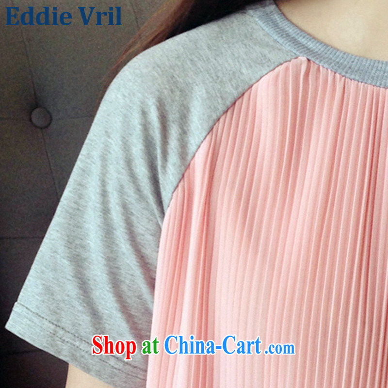 The EddieVril Code women summer 2015 new Korean version 100 hem snow woven stitching short-sleeved loose doll dress pregnant women T-shirt dresses GH1 picture color codes, Eddie Vril, online shopping
