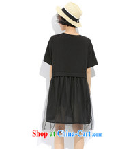 Dream of Advisory Committee, the United States and Europe, female letters leave the stitching yarn Web skirts, long, short-sleeved T-shirt skirt dress stylish thick M Black loose all code pictures, price, brand platters! Elections are good character, the national distribution, so why buy now enjoy more preferential! Health