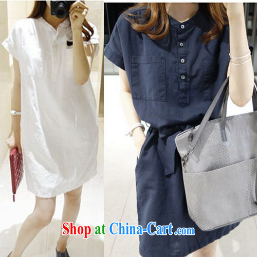 measures, including the Korean style retro short-sleeve cotton Ma dress loose-waist beauty graphics thin solid white dress M pictures, price, brand platters! Elections are good character, the national distribution, so why buy now enjoy more preferential! Health