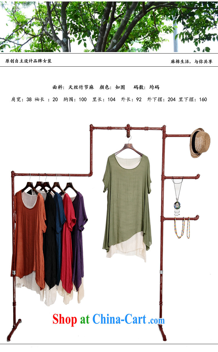 Xu Jialu 佧 Hip Hop Lai Original Design female summer maximum code female false Two-piece short-sleeved round-collar does not rule dresses (The payment plus $10 army green is code pictures, price, brand platters! Elections are good character, the national distribution, so why buy now enjoy more preferential! Health