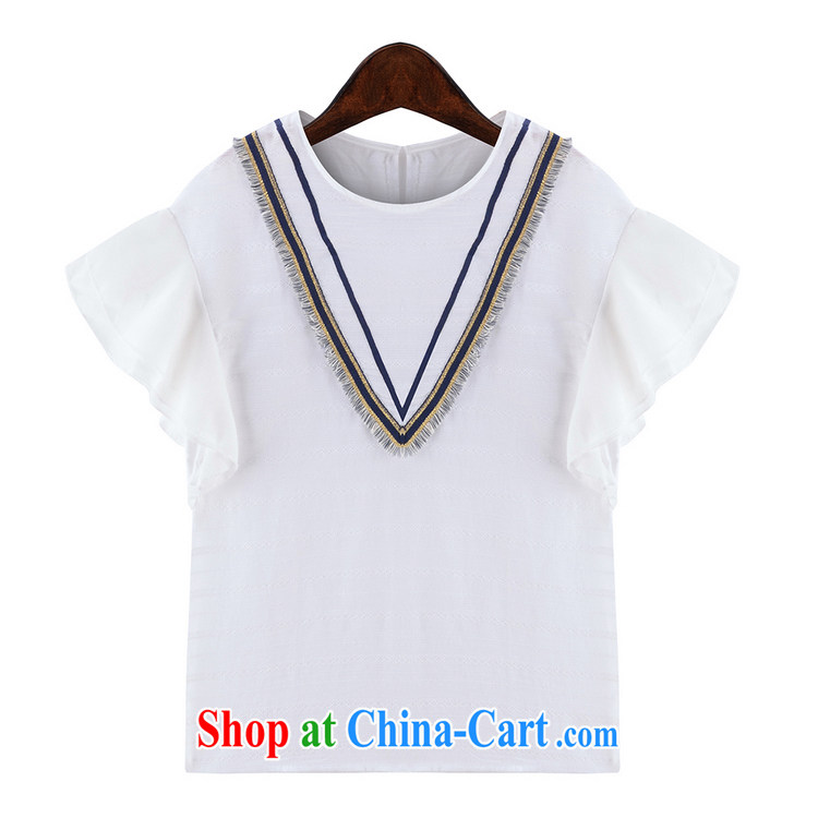 Optimize m Beauty Package Mail Delivery 2015 summer thick MM XL new Korean female really two-piece large code T + loose shorts white 5 XL for 185 - 205 Jack pictures, price, brand platters! Elections are good character, the national distribution, so why buy now enjoy more preferential! Health