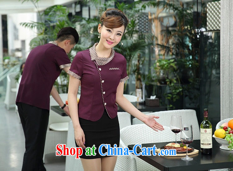 Black butterfly hotel reception cash captain uniform short-sleeved western restaurant food and beverage attendant uniform summer uniform hotel Ms. purple XXXL pictures, price, brand platters! Elections are good character, the national distribution, so why buy now enjoy more preferential! Health