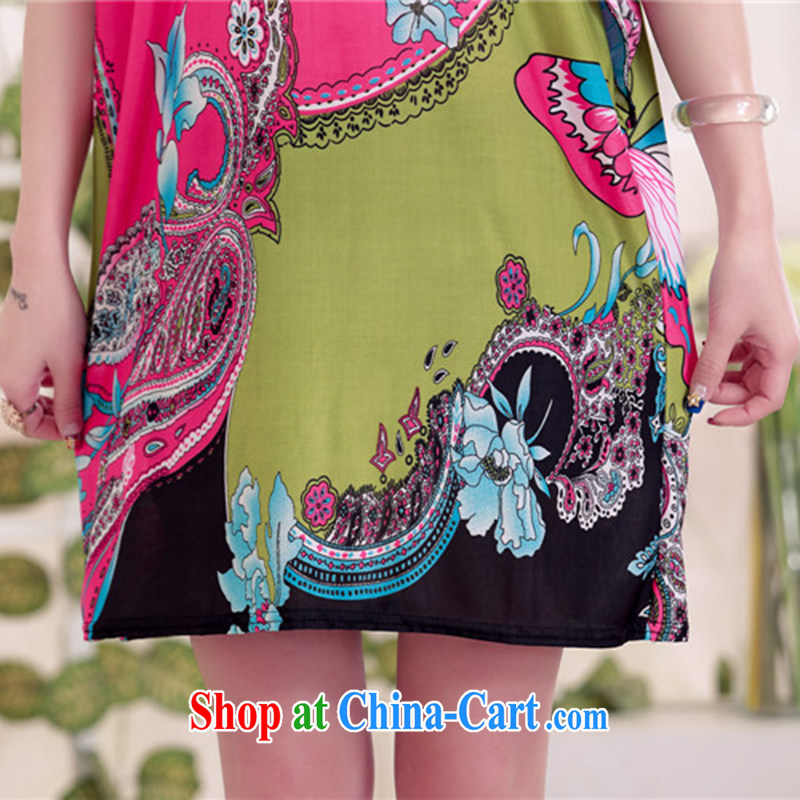 LRWY 2015 summer new summer larger female short-sleeve floral dress and indeed intensify mom is pregnant women served KY 45 - 2 white (the belt) code - for 100 jack - 200 catties MM, lian Ren wu yu, shopping on the Internet