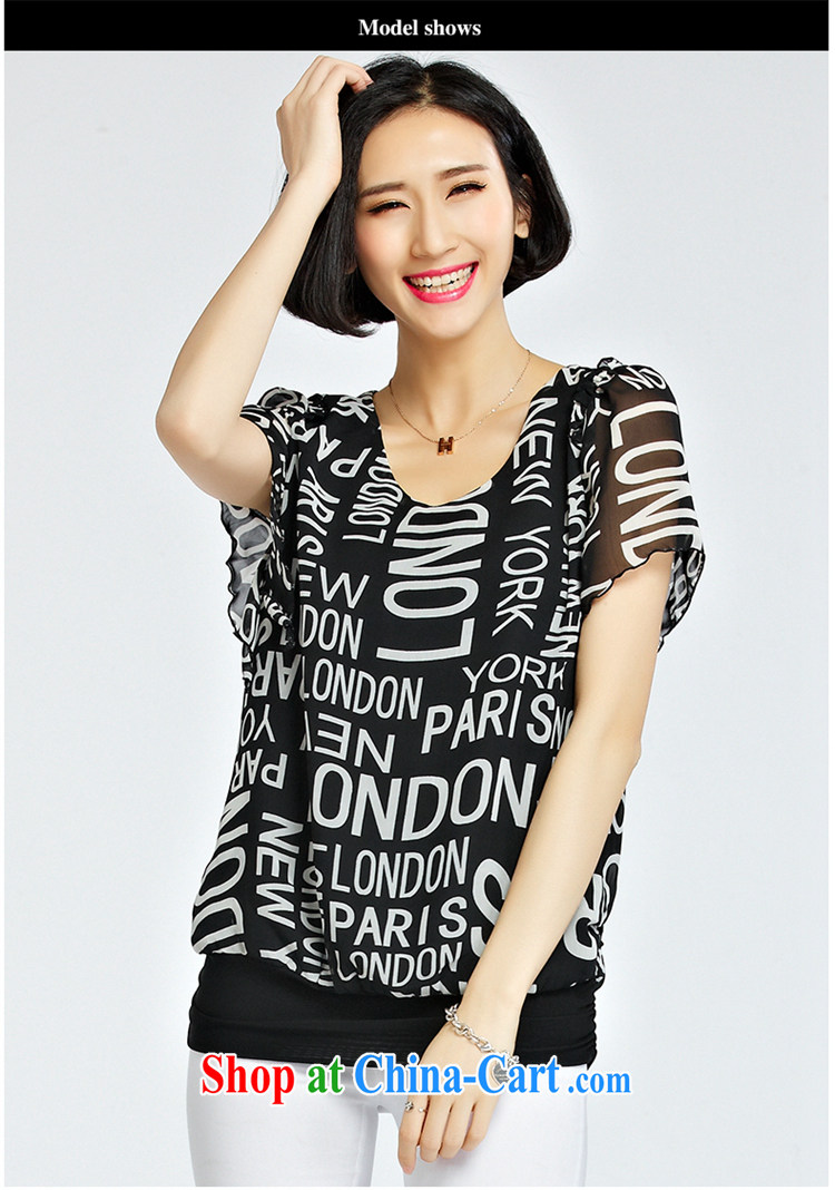 ZORMO 2015 summer new English take V short-sleeved shirt T girl thick mm and indeed XL solid shirt black 5 XL pictures, price, brand platters! Elections are good character, the national distribution, so why buy now enjoy more preferential! Health