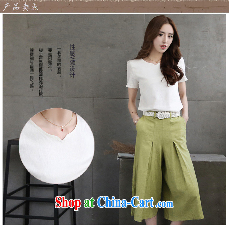 Left align the payment 2015 new girls summer fashion the code cotton Ma meter wide leg Trouser press + cotton Ma T-shirt two-piece lounge suite, red, and white M pictures, price, brand platters! Elections are good character, the national distribution, so why buy now enjoy more preferential! Health