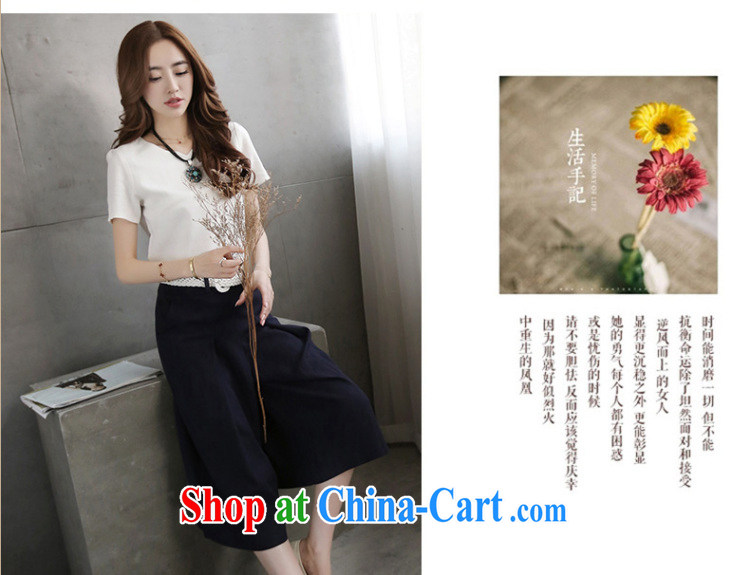 Left align the payment 2015 new girls summer fashion the code cotton Ma meter wide leg Trouser press + cotton Ma T-shirt two-piece lounge suite, red, and white M pictures, price, brand platters! Elections are good character, the national distribution, so why buy now enjoy more preferential! Health