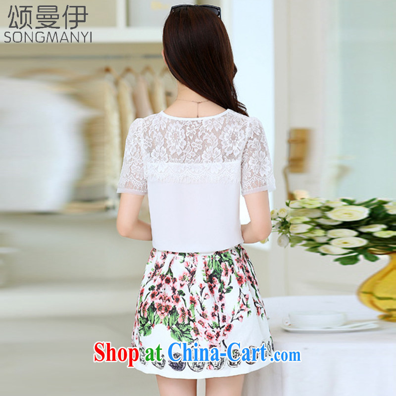 Also, the 2015 summer new, the United States and Europe, women mm thick lace snow woven dress shirt + short skirt two piece 6080 Map Color XXXXL, of Manchester, and, shopping on the Internet