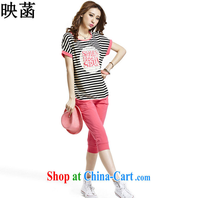 An image based on 2015 new campaign kit short-sleeved striped summer women, female bat sleeves Leisure package female color blue M, image, and shopping on the Internet