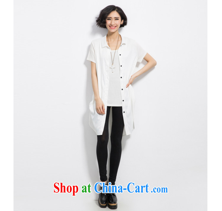 Eternal show Summer 2015 mm thick new, larger female single-snap loose video thin, long shirt, white 2XL pictures, price, brand platters! Elections are good character, the national distribution, so why buy now enjoy more preferential! Health